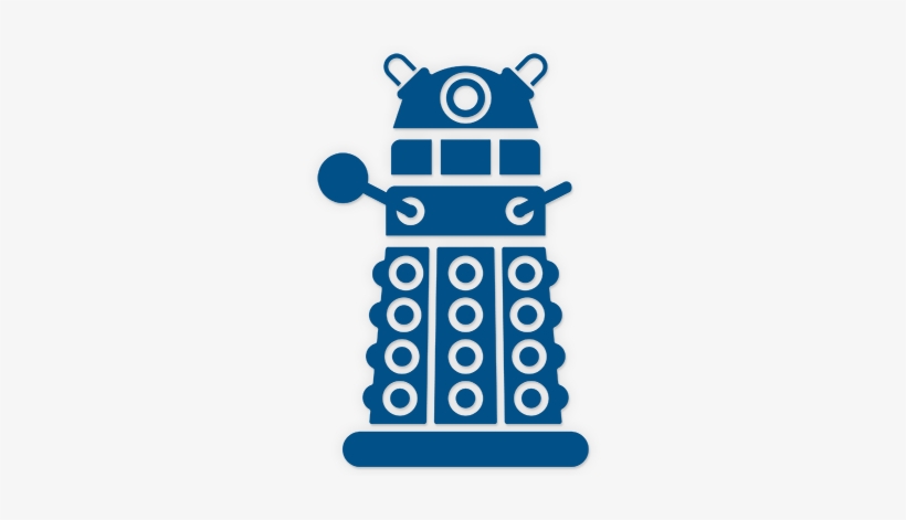The Sticker Consists Only Of The Blue Area Shown Below - Dalek Doctor Who Clip Art, transparent png #2258768