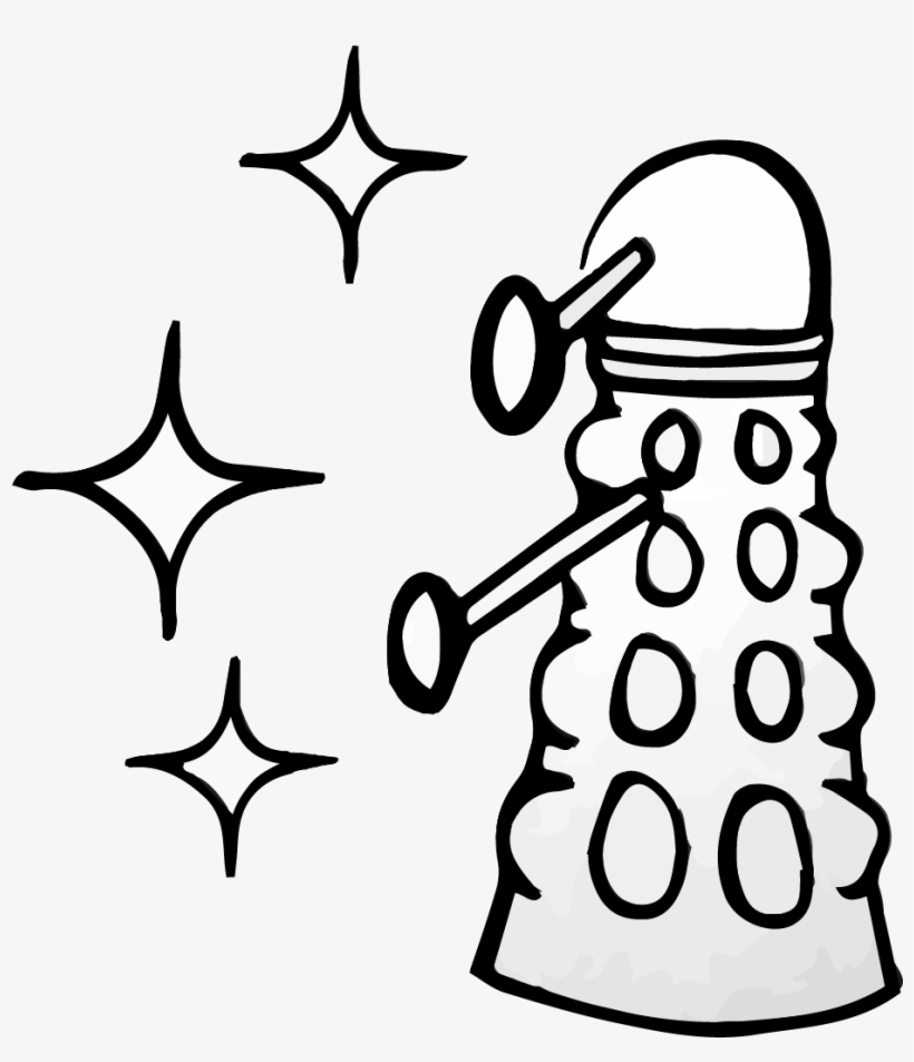 Dalek Logo Clear - Line Art, transparent png #2258859