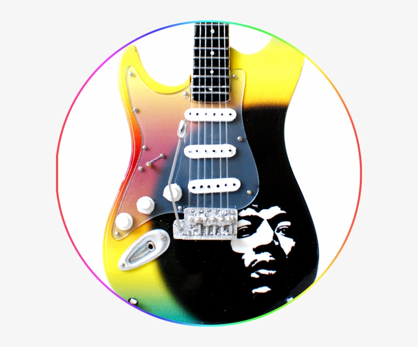 Jimi Hendrix Miniature Guitar Special Edition Selfie, - Jimi Hendrix Art, transparent png #2259764