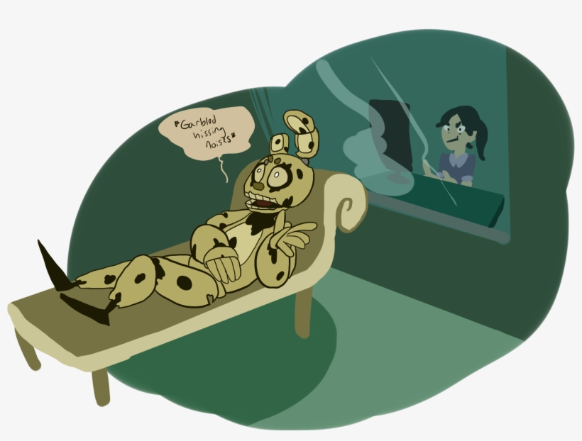 Hissi , 5 0 Five Nights At Freddy's 3 Green - Springtrap Head, transparent png #2260221