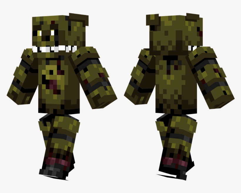 Springtrap - Minecraft Skin Dark Ninja, transparent png #2260348