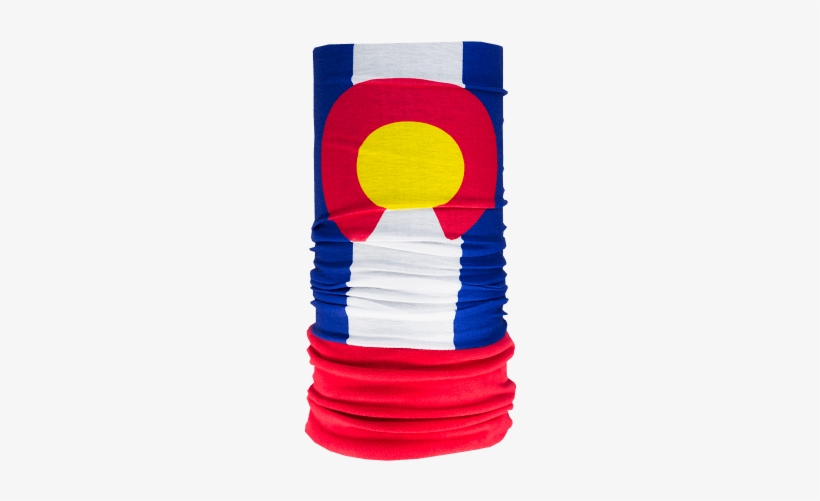 Colorado State Flag Winter Fleece Face Mask - Circle, transparent png #2260511