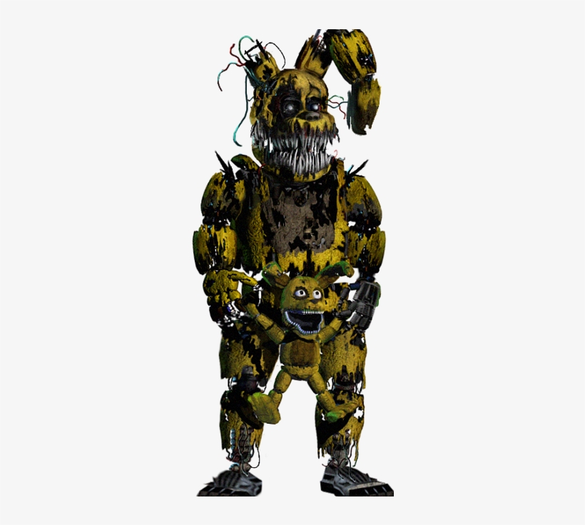 Five Nights At Freddys 4 Png - Nightmare Springtrap And Plushtrap