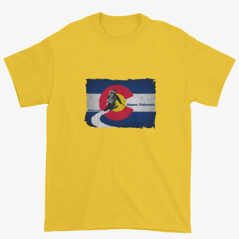 Colorado Flag Downhill Skiing T-shirt - Long As I Have A Face You Have A Place To Sit Shirt, transparent png #2260797