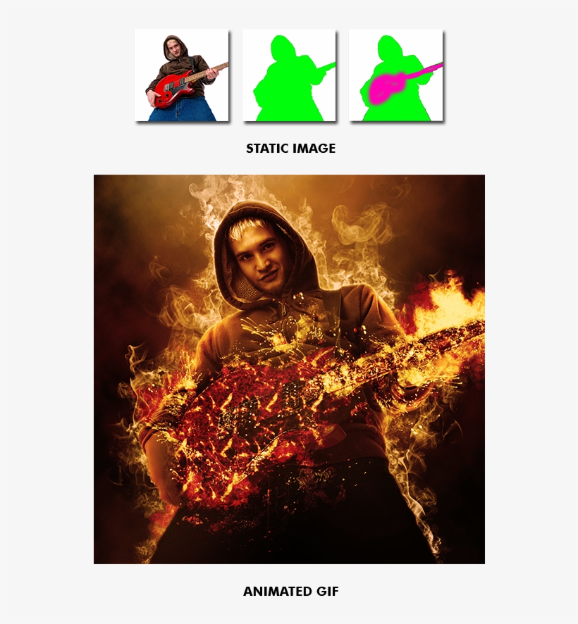 Gif Animated Fire Photoshop Action By Smartestmind - Poster, transparent png #2261393