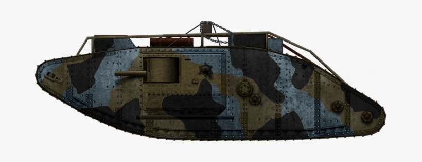 Tank Mk - V - World War 1 Tank Side View, transparent png #2262282