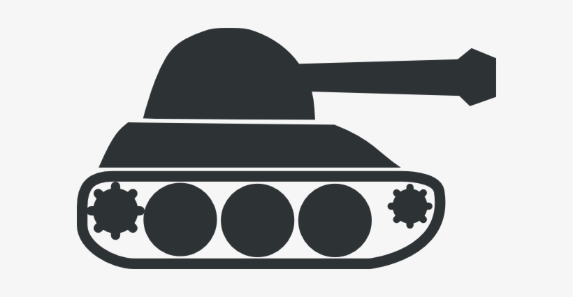 Gray Tank Clip Art - Tanque De Guerra Dibujo, transparent png #2262394
