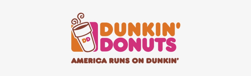 Dunkin' Donuts Logo - Dunkin Donuts America Runs On Dunkin Logo, transparent png #2262415