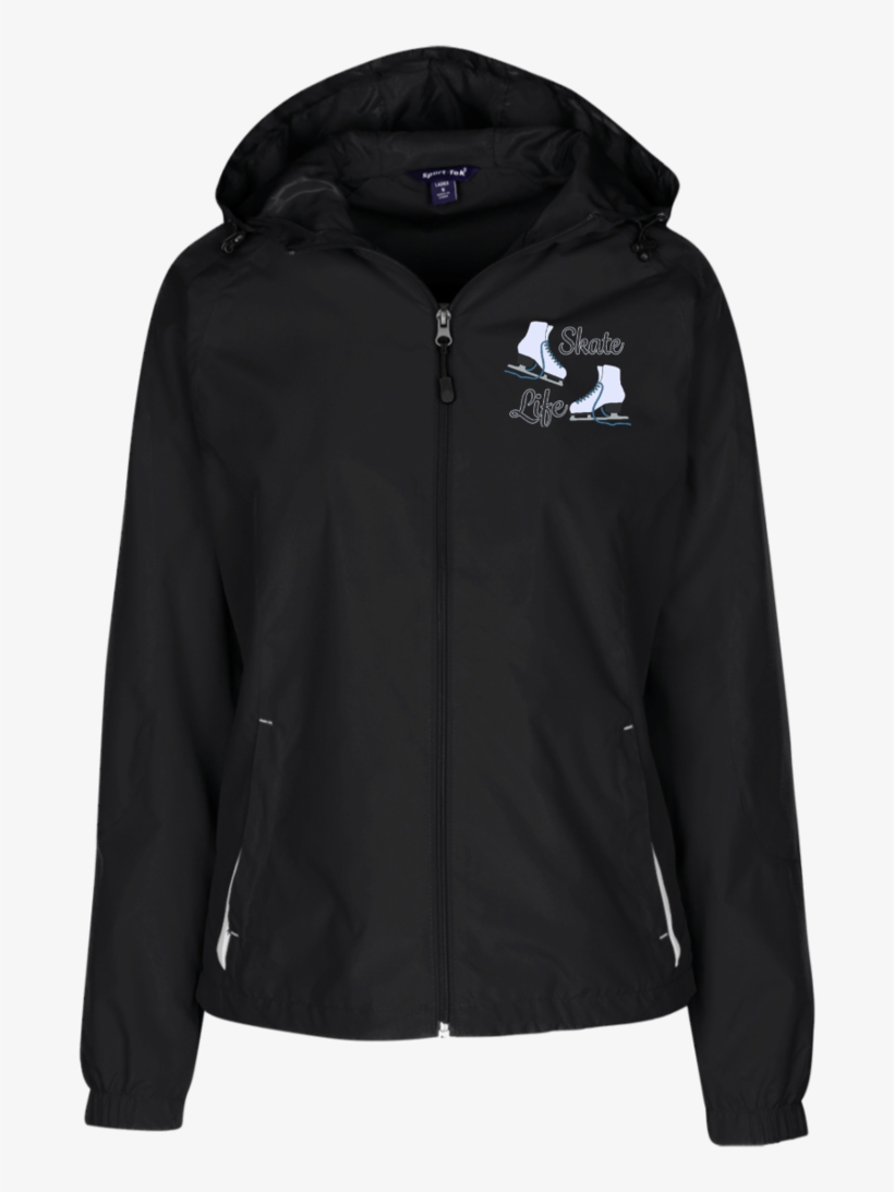 Sport-tek® Ladies Colorblock Hooded Raglan Jacket - Sort Lang Skijakke Dame, transparent png #2263666