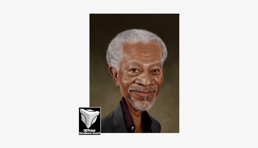 Morgan Freeman Caricature Featuring At 3d Total Ga - Caricature, transparent png #2263789