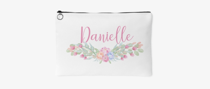 Watercolor Floral Spray Accessory Bag - Watercolor Painting, transparent png #2264036