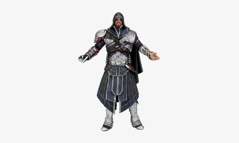 Big Assassin S Creed Brotherhood Ezio 7 Onyx Hooded - Assassins Creed Action Figure Ezio Onyx, transparent png #2264137