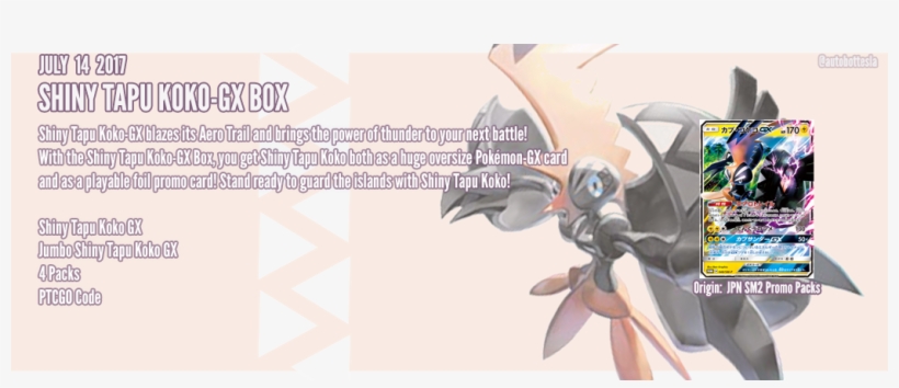 ポケカ Autobottesla On Twitter - Pokemon Tcg Shiny Tapu Koko-gx Box, transparent png #2264214