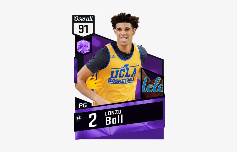 Lonzo Ball Png - Lonzo Ball Myteam Card, transparent png #2264545