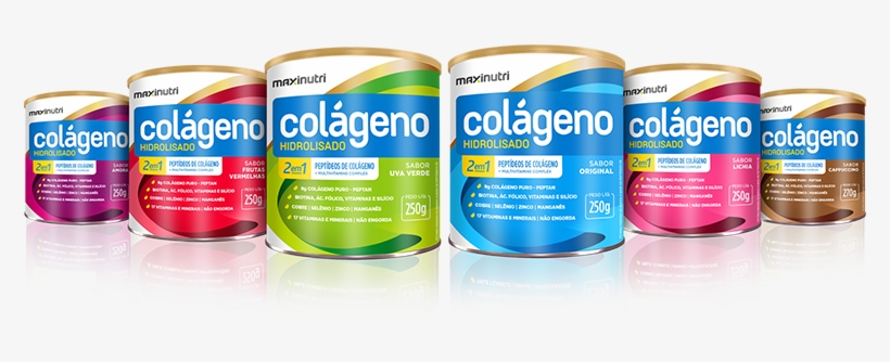 Banner Colã¡genos Produtos - Colágeno Hidrolisado 2 Em 1 - 250g Original - Maxinutri, transparent png #2265835
