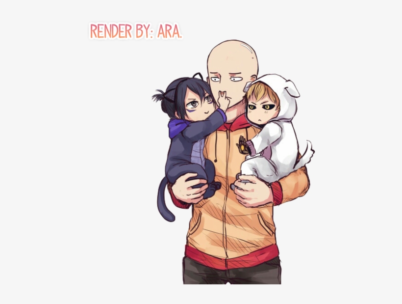 Anime, Saitama, And Genos Image - Saitama With Genos And Sonic Backpack By Onepiece13, transparent png #2265989