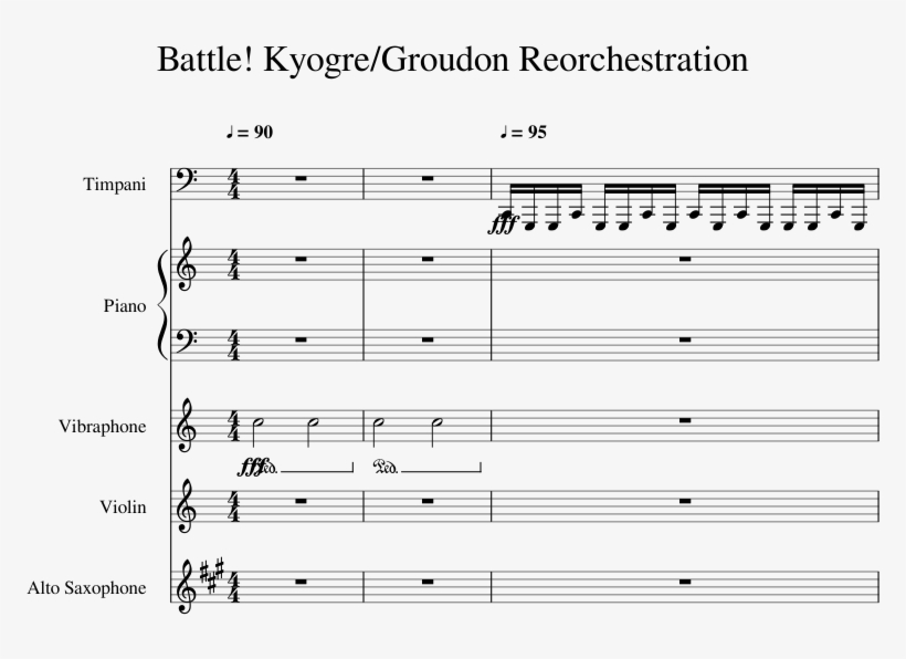 Kyogre/groudon Reorchestration Sheet Music 1 Of 10 - Mortal Kombat Percussion Sheet Music, transparent png #2266207
