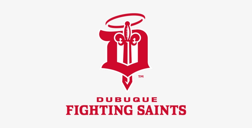 Dubuque Fighting Saints Full Logo - Dubuque Fighting Saints Logo, transparent png #2266260
