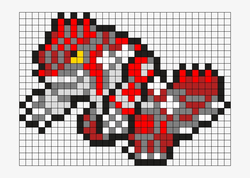 383 Groudon Perler Bead Pattern / Bead Sprite - Pixel Art Pokemon Groudon, transparent png #2266504