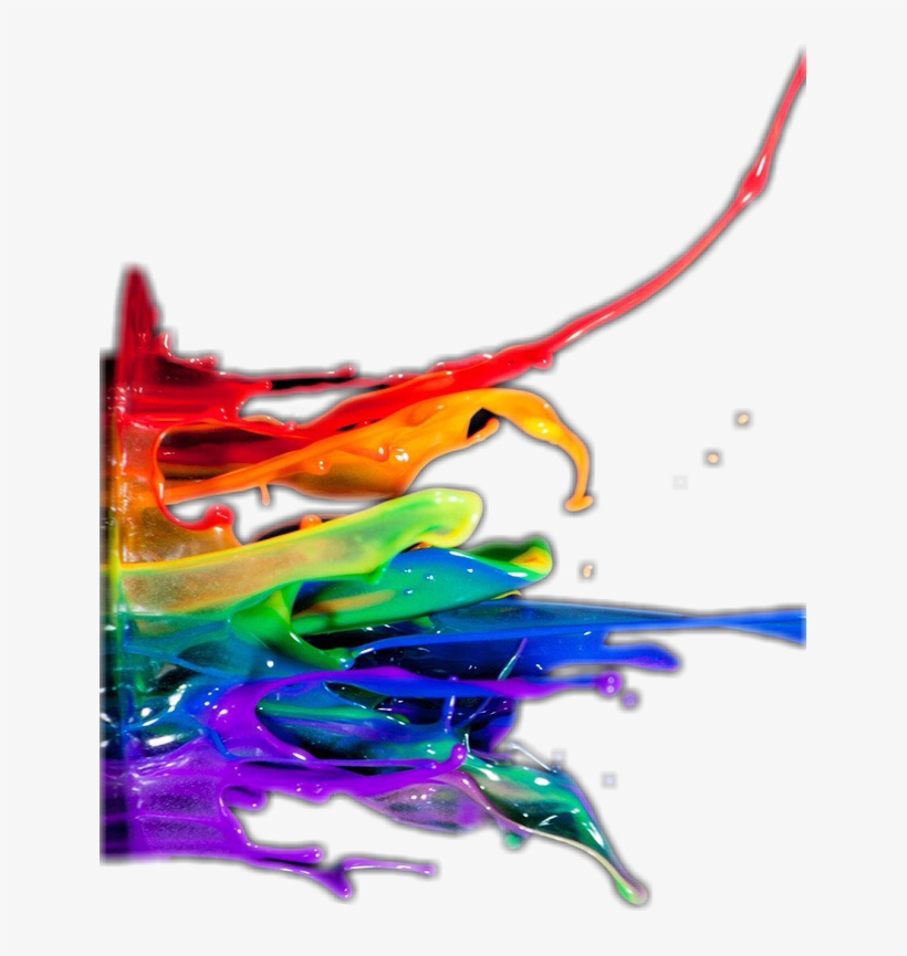 Clip Black And White Pride Paint Freetoedit - Rainbow Paint Splash Png, transparent png #2267083