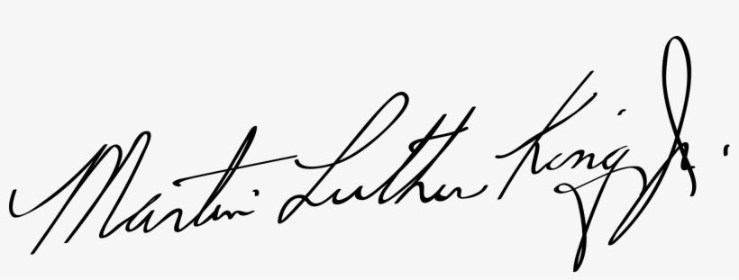 Open - Martin Luther King Podpis, transparent png #2267313