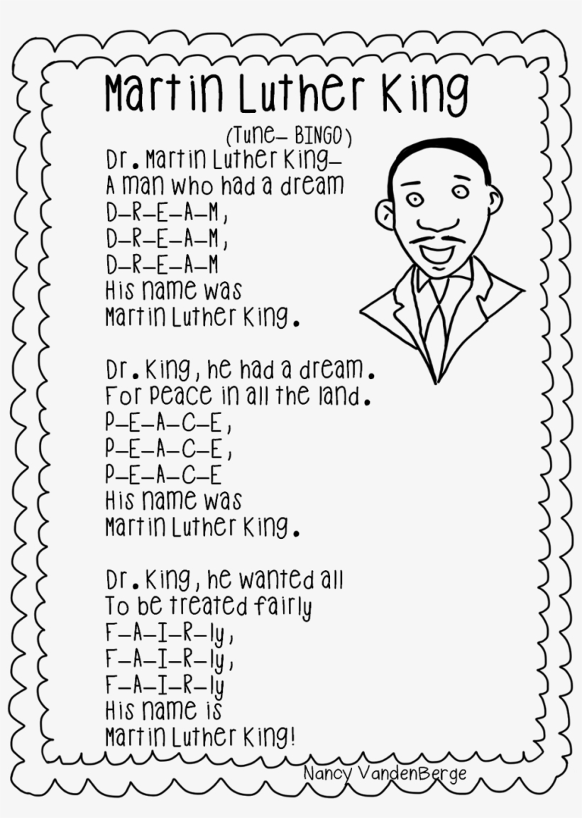 Martin Luther King Jr Worksheets Relaxion - Martin Luther King Jr Poem, transparent png #2267725