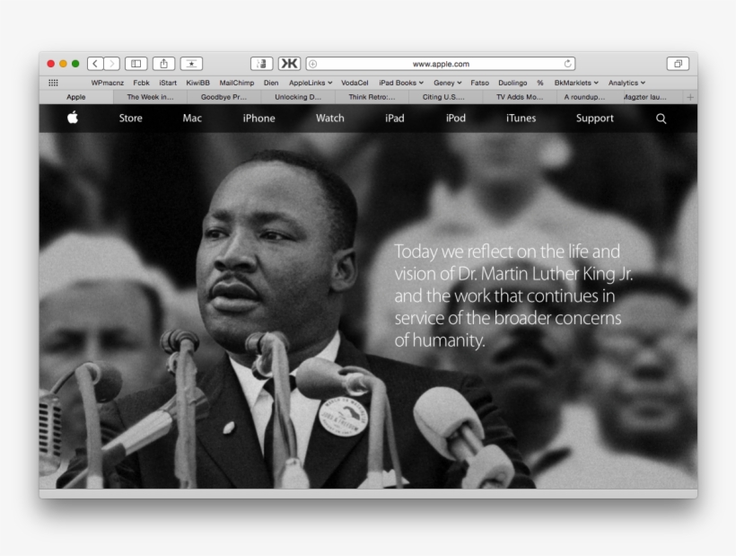 Its Dr Martin Luther King Jr Day In The Us - Apple Martin Luther King, transparent png #2267929