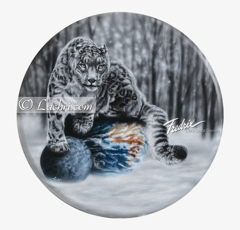 Snow Leopard - Painting, transparent png #2269391