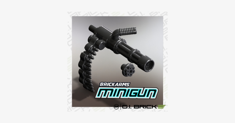 Brickarms Minigun - Brickarms 2.5 Scale Loose Weapon Gunmetal Minigun, transparent png #2270016