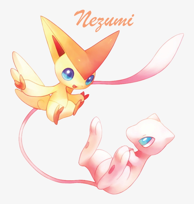 Voir L'image En Taille Réelle - Victini And Mew, transparent png #2270109