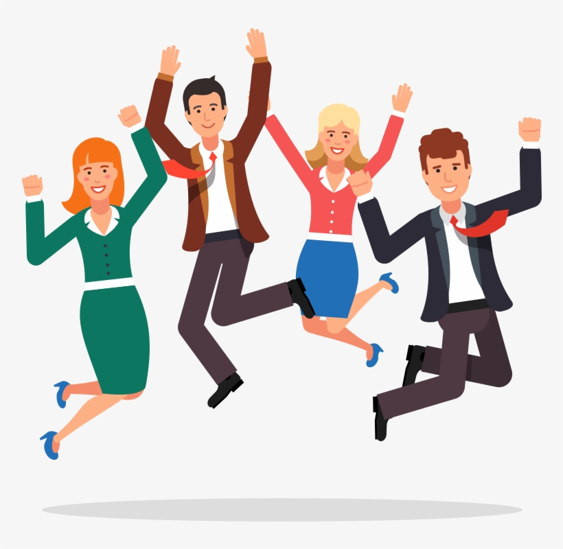Tour Celebrate - Happy Business People Jumping, transparent png #2270829