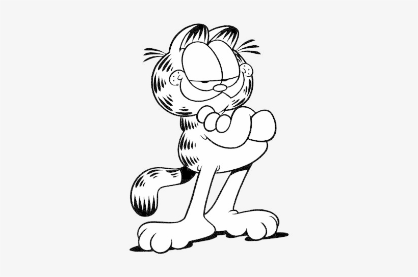 Garfield - Garfield Coloring Pages, transparent png #2271009