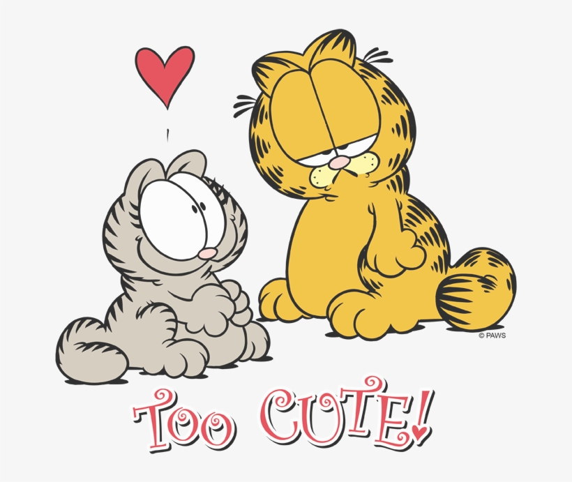 Garfield Too Cute Women's T-shirt - Garfield Loves Nermal, transparent png #2271278