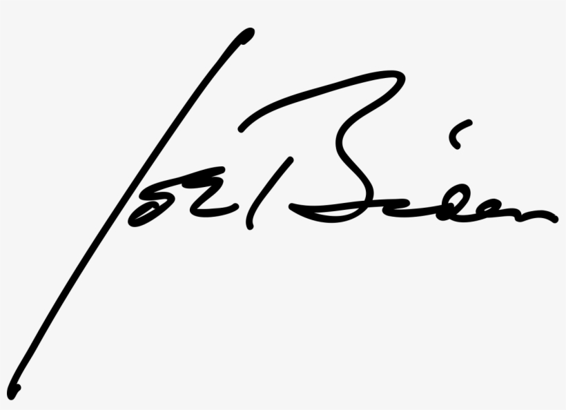 Joe Biden Signature, transparent png #2272003
