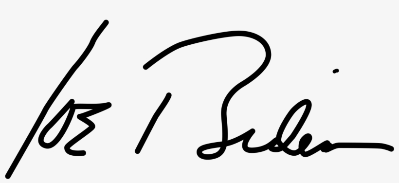 Open - Joe Biden Signature, transparent png #2272077