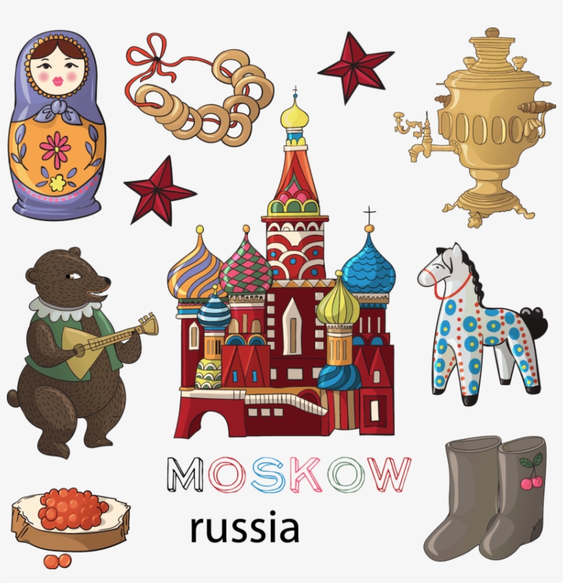 Free Png Hand Drawn Cartoon Style Russia Png Images - Ciao Mamma! Vado A Mosca In Bici. 3000 Km In Solitaria, transparent png #2272375