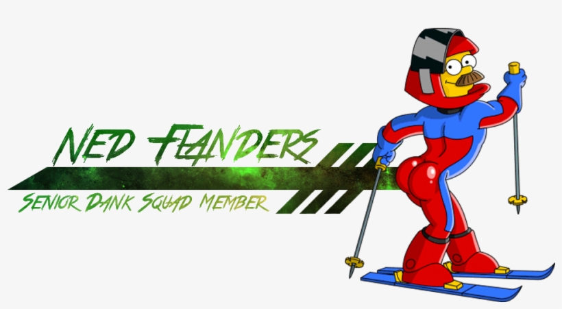Ned Flanders's Signature - Ned Flanders Como Si No Llevara Nada, transparent png #2273261