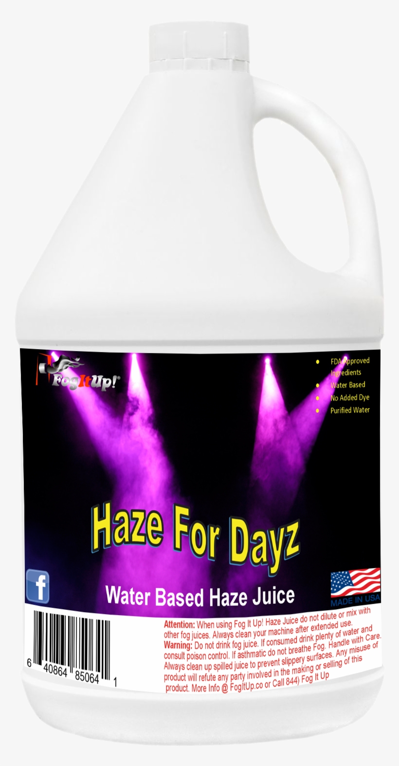 Haze For Dayz Gallon - Bottle, transparent png #2274190