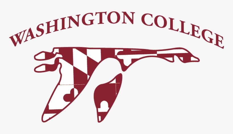 One-color Pantone 202c - Washington College Maryland Logo, transparent png #2274947