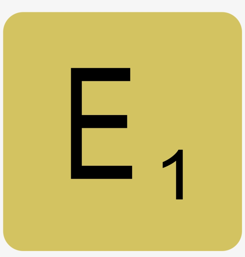 File Scrabble Letter E Svg Wikimedia Commons - File Scrabble Letter U, transparent png #2274966