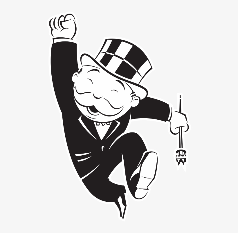 Which Monopoly Personality Are You - Monopoly Guy In Black And White, transparent png #2275156