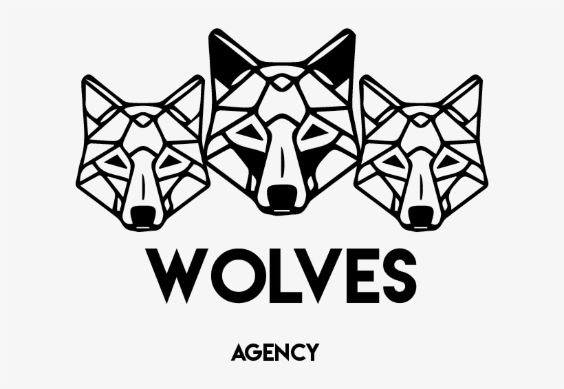 Wolves - 'geo Animal' Glass Earring Studs, transparent png #2275386