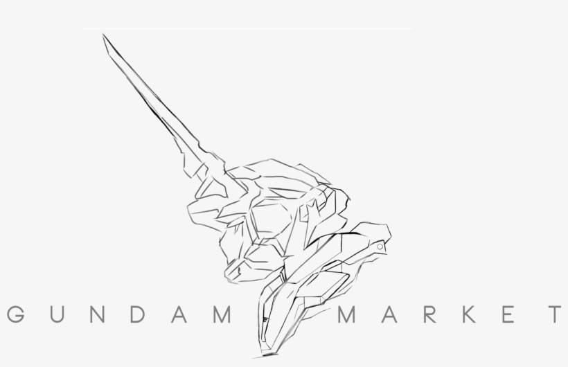 Gundam Market - Unicorn Gundam Black And White Logo, transparent png #2275579