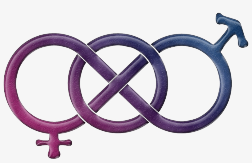 Bisexual Pride Gender Knot In Pride Flag Colors - Bisexual Gender Symbol, transparent png #2277075