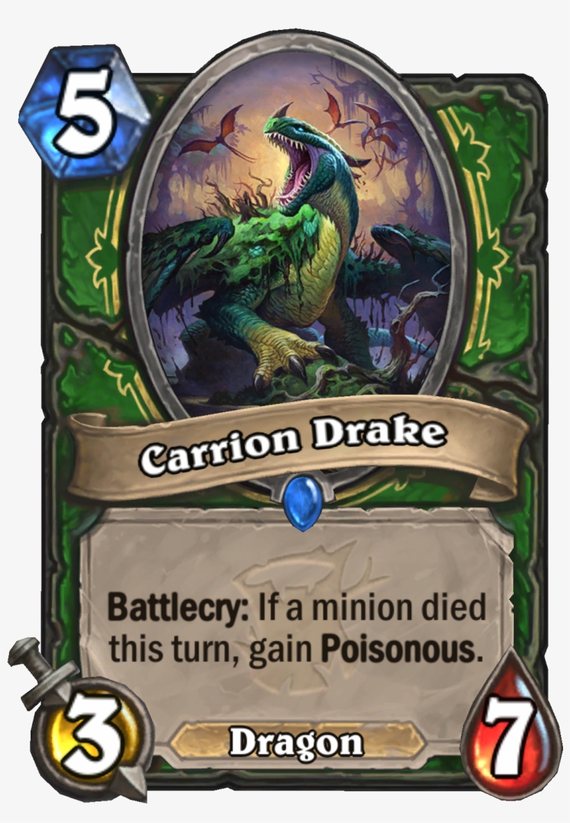Carrion Drake Is One Of Several New Cards That Might - Carrion Drake Hearthstone, transparent png #2277305