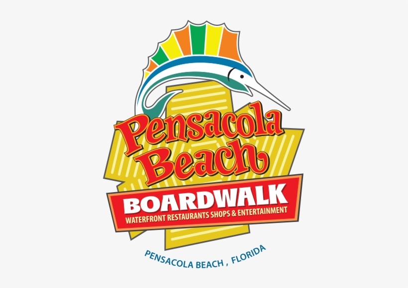 Pensacola Beach Boardwalk On Penacola Beach Florida - Pensacola Beach Logo, transparent png #2277923