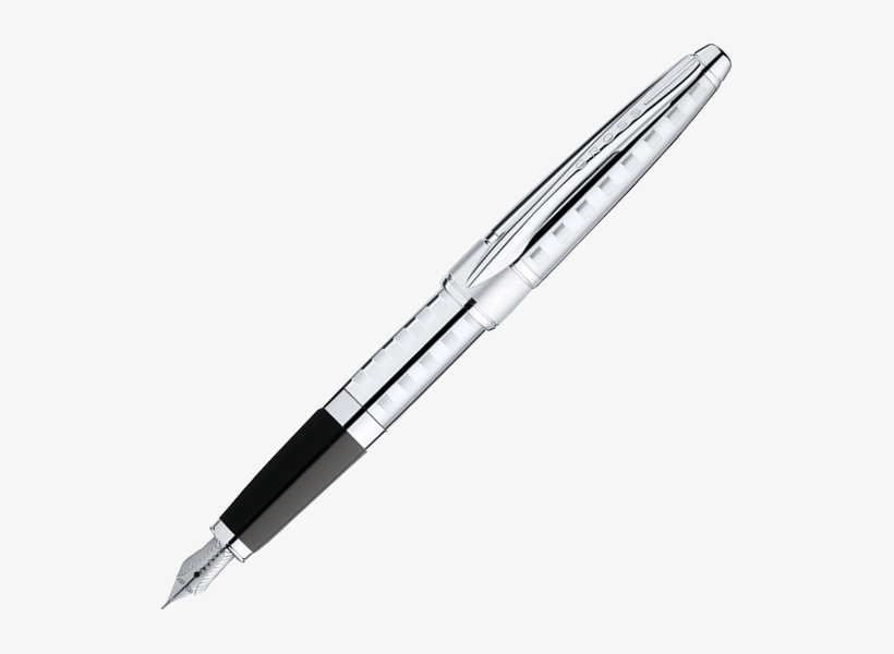 Pluma - Cross Classic Century Fountain Pen Lustrous Chrome, transparent png #2278155