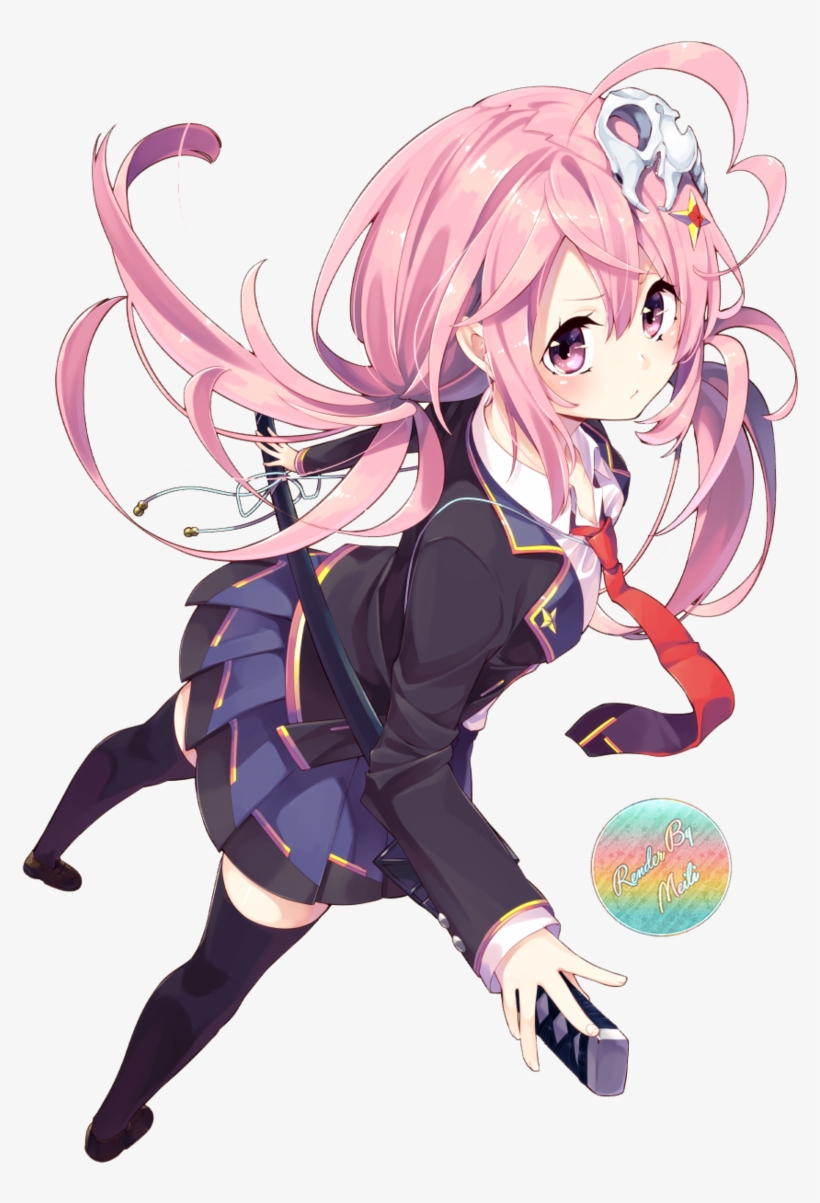 Deviantart Is The World's Largest Online Social Community - Anime Girl With Pink Hair Render, transparent png #2278181