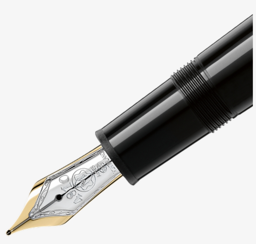 Pluma Fuente Png - Montblanc Meisterstuck Black Fountain Pen, transparent png #2278223