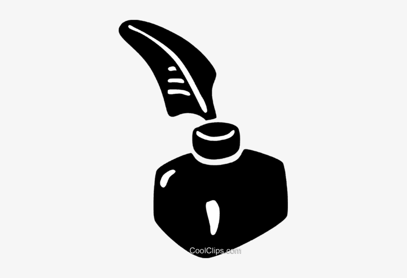 Pluma Pluma En Un Tintero Libres De Derechos Ilustraciones - Black Objects Clipart, transparent png #2278347